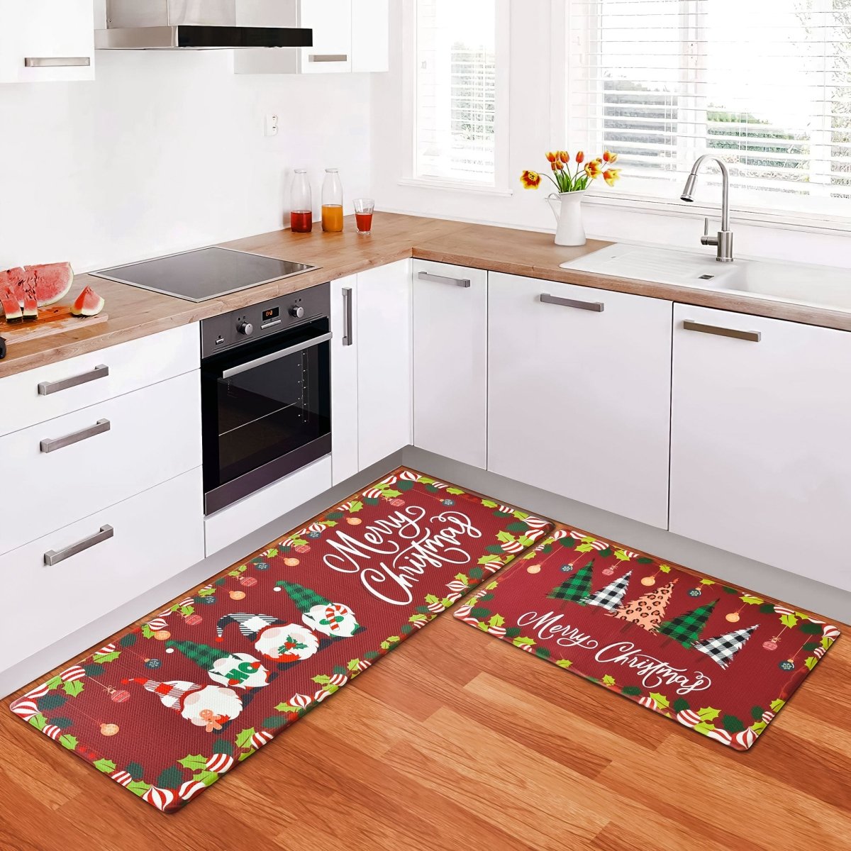 Red Christmas Elf Table Mat - PopFun