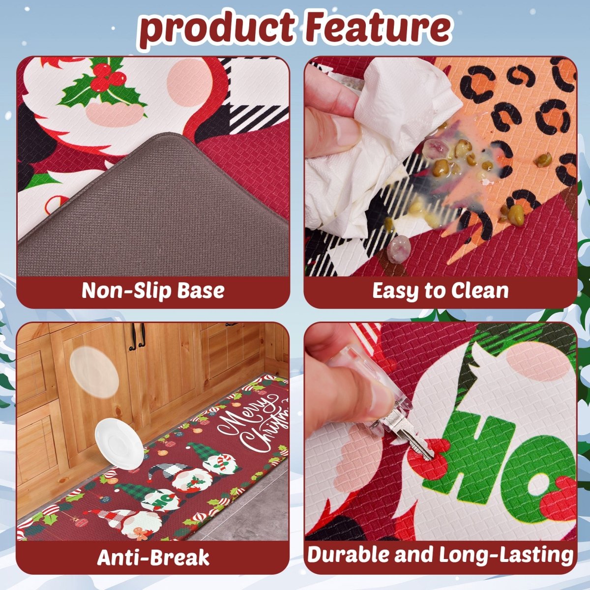 Red Christmas Elf Table Mat - PopFun