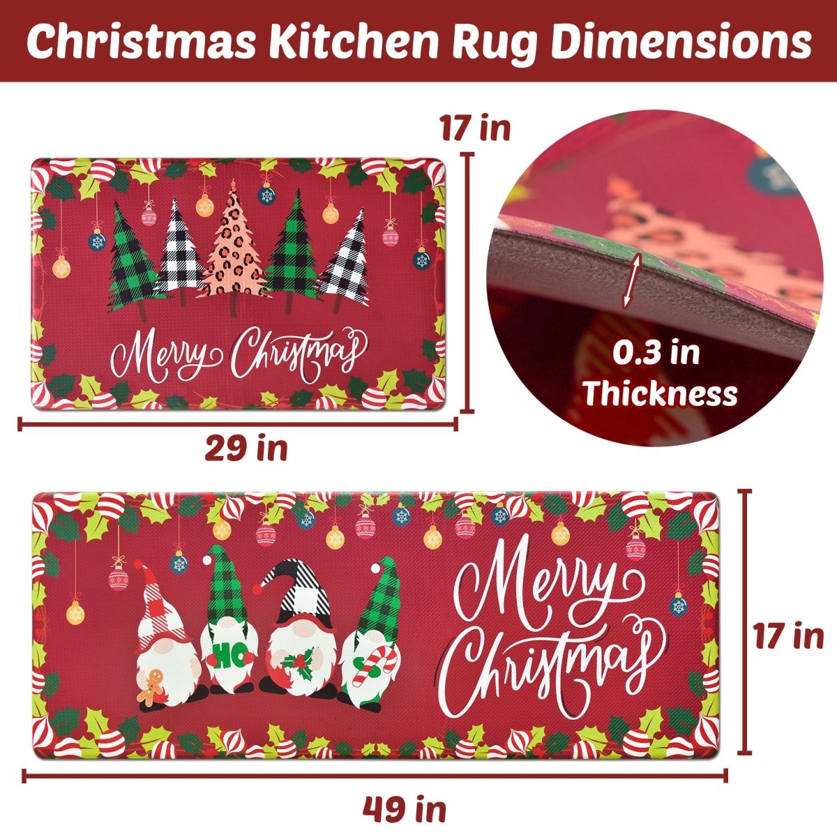 Red Christmas Elf Table Mat - PopFun