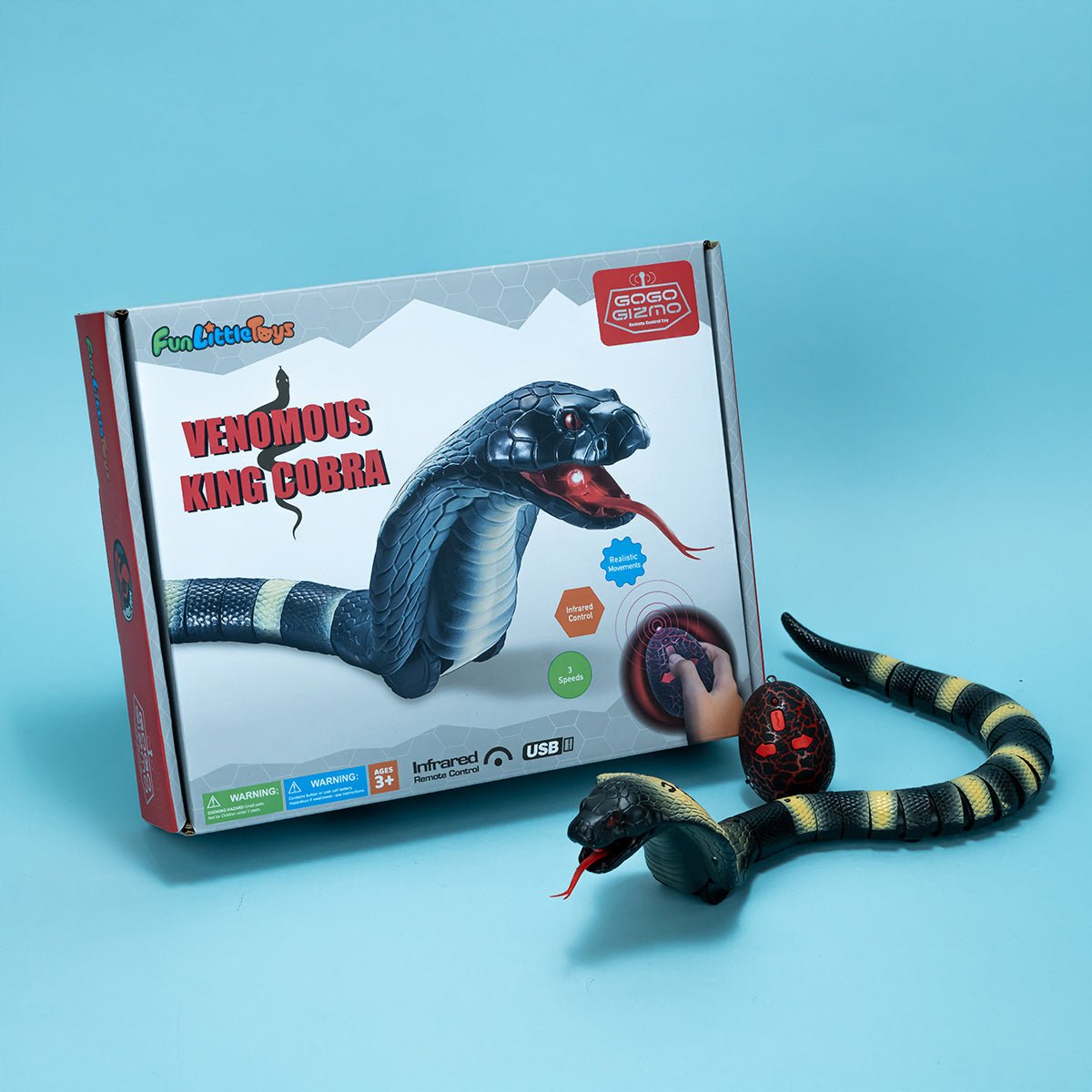 Remote Control Snake Toy for Kids - PopFun