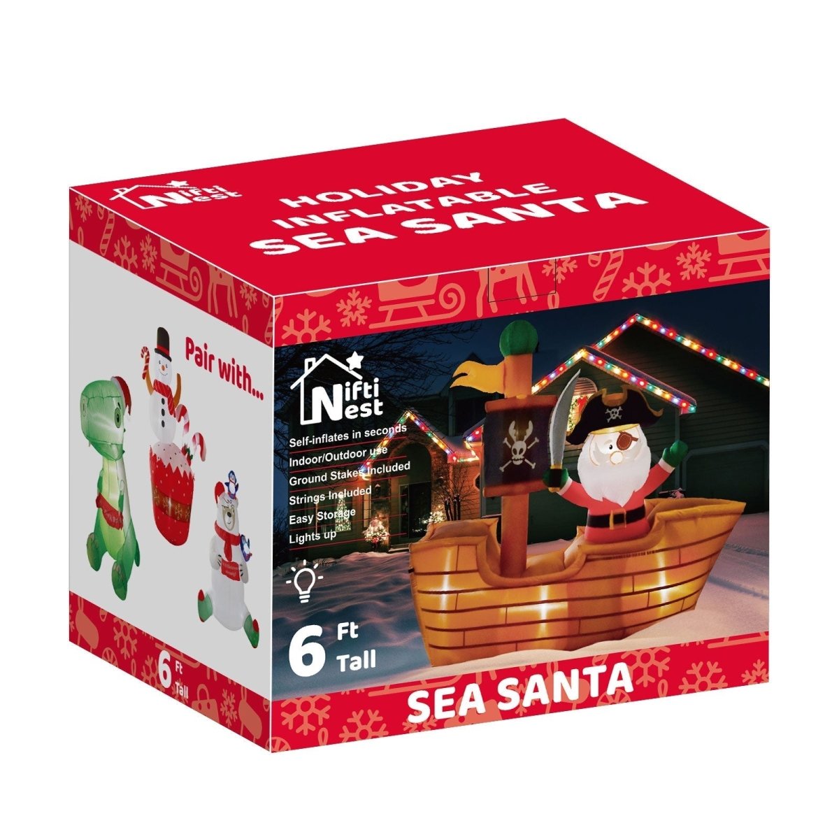 Sea Santa Holiday Inflatable-Wholesale - PopFun