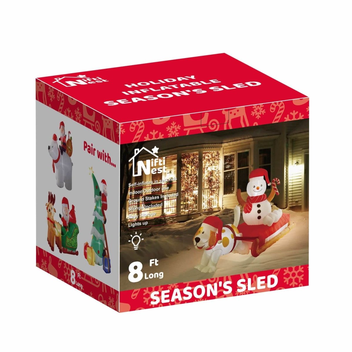Season's Sled Holiday Inflatable-Wholesale - PopFun