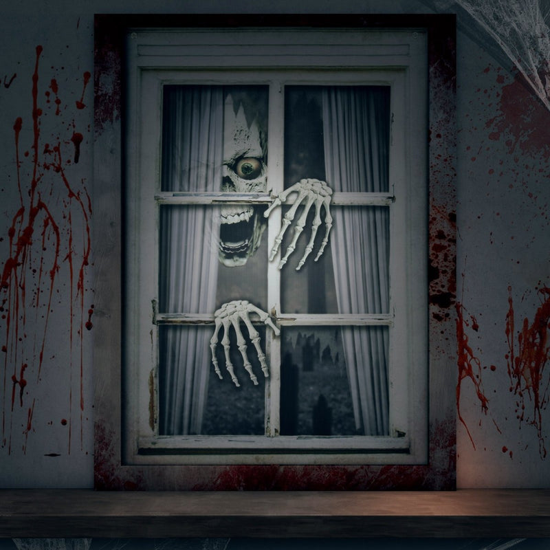 Skeleton Window Ghost l Halloween Decor l PopFun