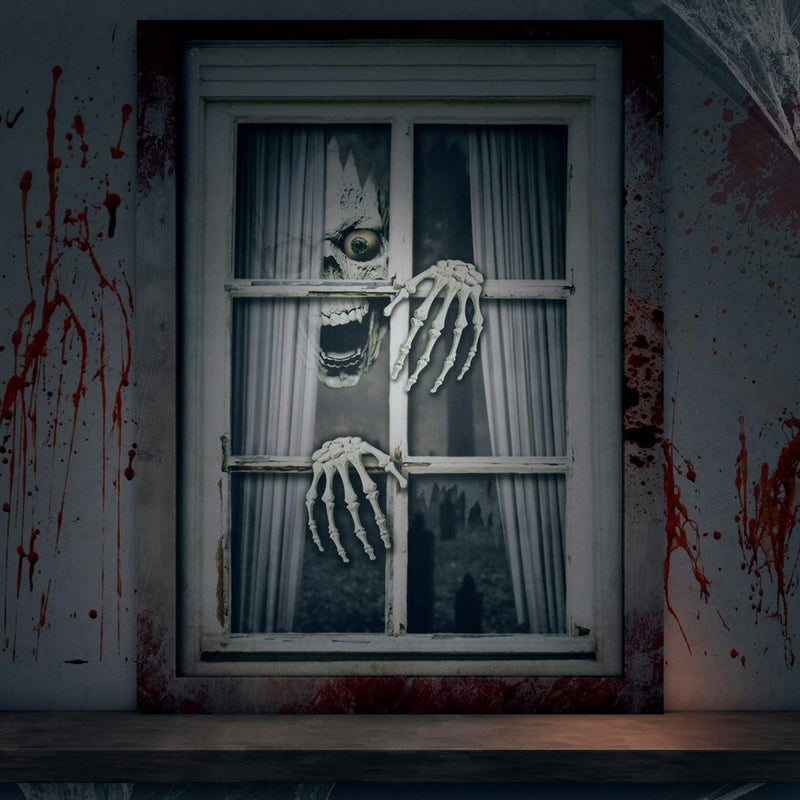 Skeleton Window Ghost l Halloween Decor l PopFun