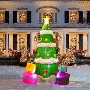 Snowy Evergreen Holiday Inflatable (8ft) - PopFun