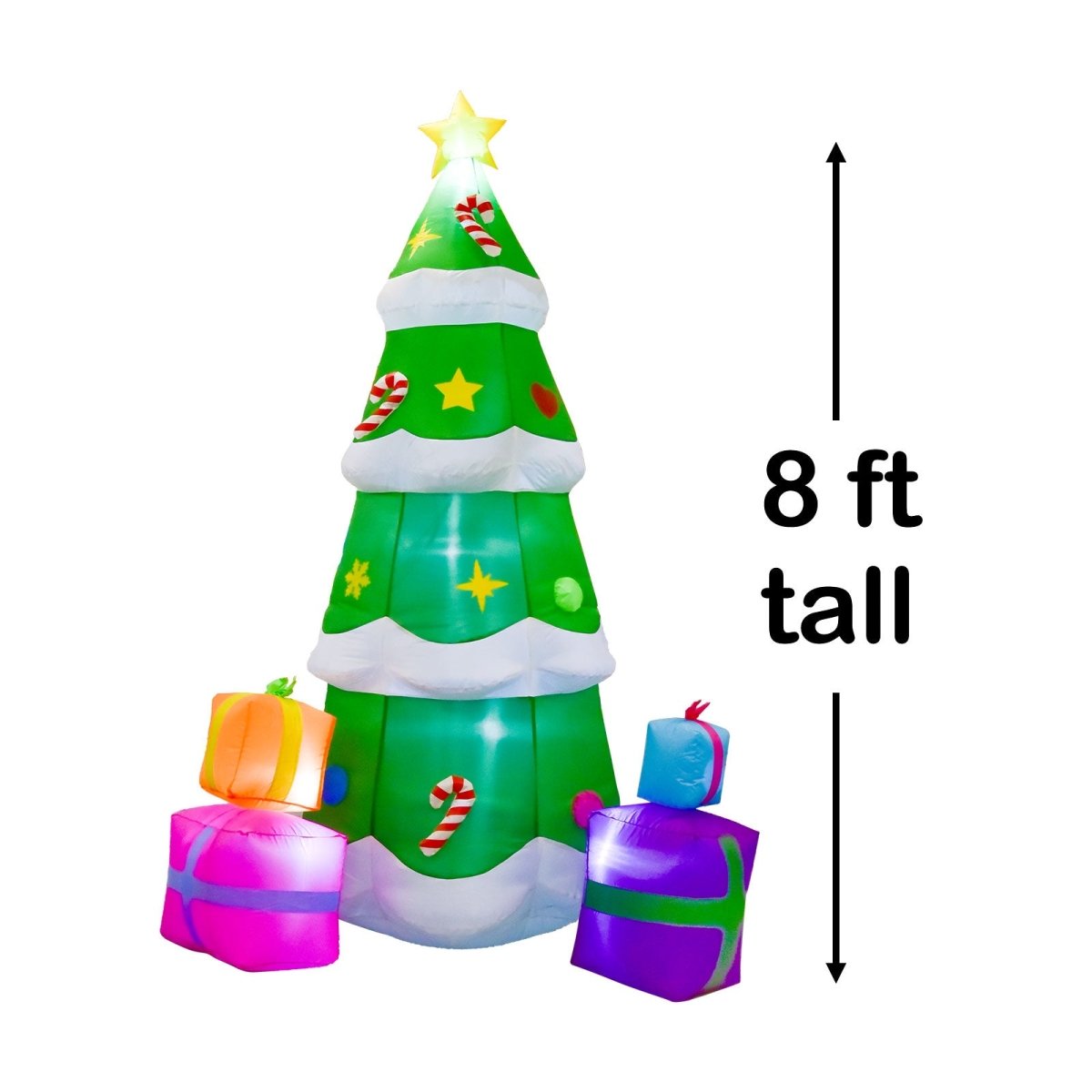 Snowy Evergreen Holiday Inflatable (8ft) - PopFun