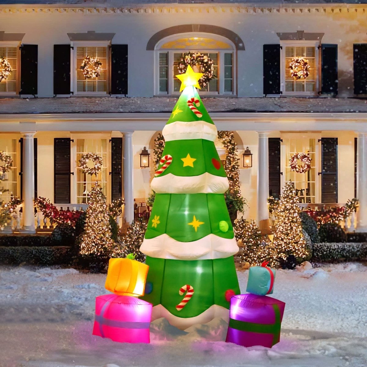 Snowy Evergreen Holiday Inflatable-Wholesale - PopFun