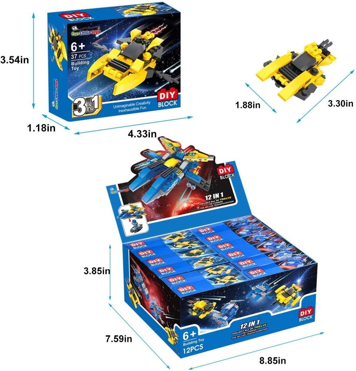 Spaceship Mini Building Blocks - PopFun