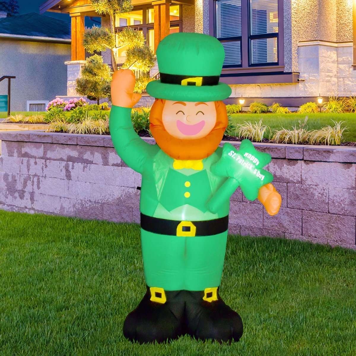 St. Patricks Day Leprechaun Inflatable 5.9ft - PopFun