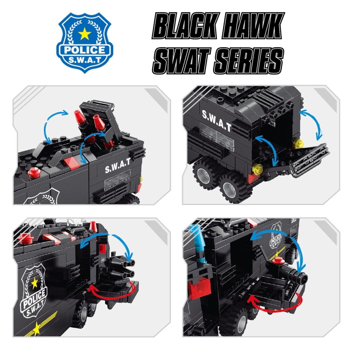 SWAT Police Building Blocks Set - PopFun