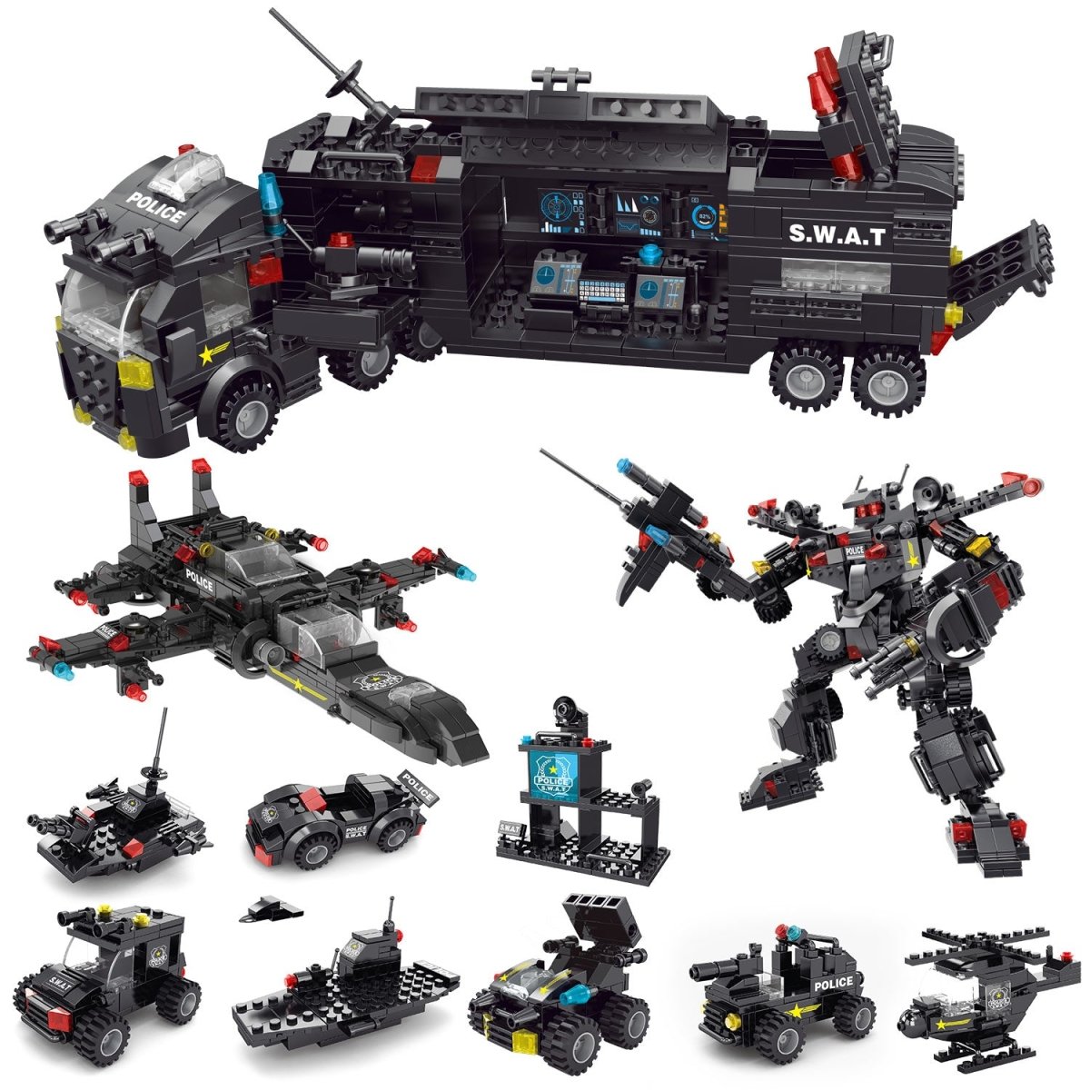 SWAT Police Building Blocks Set - PopFun
