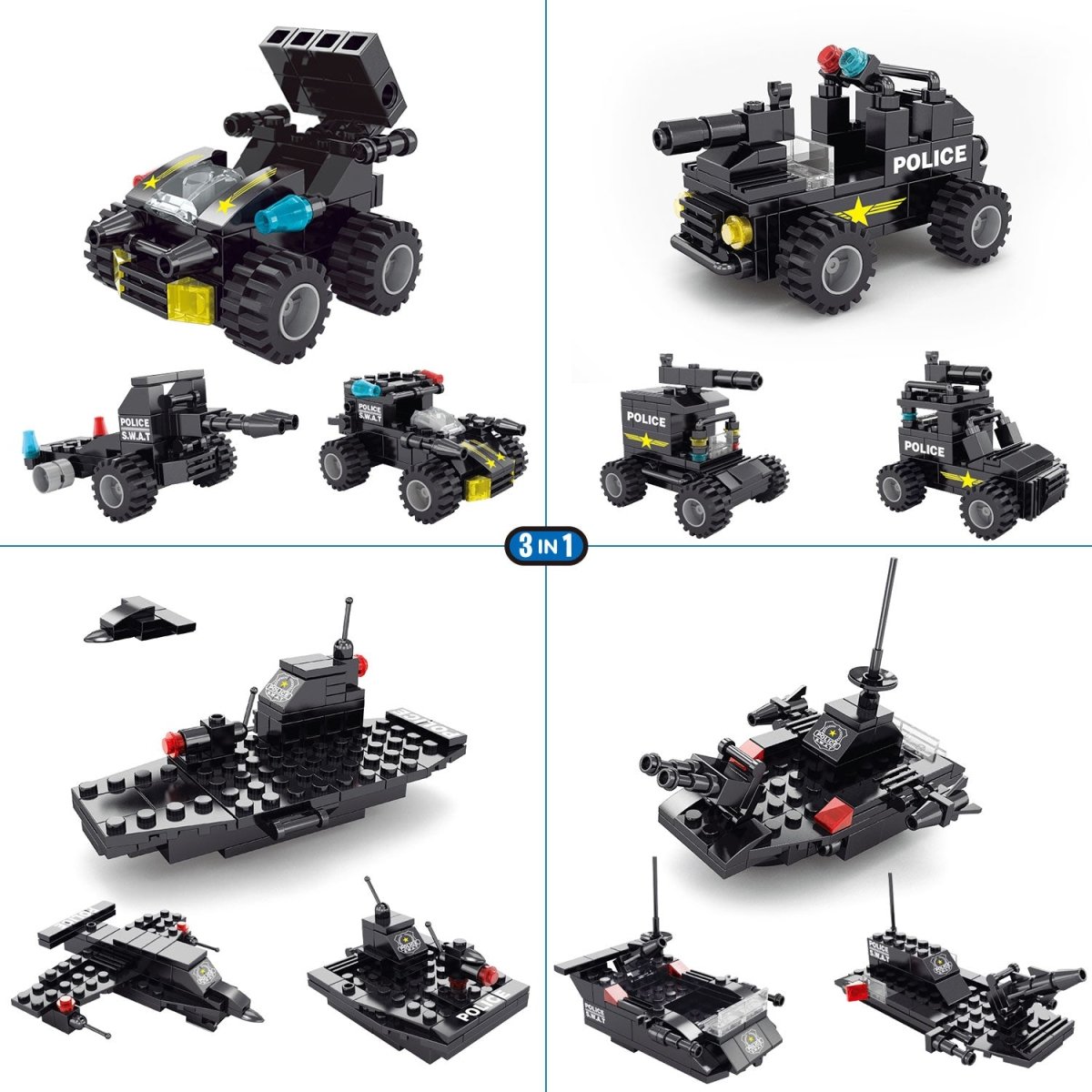 SWAT Police Building Blocks Set - PopFun