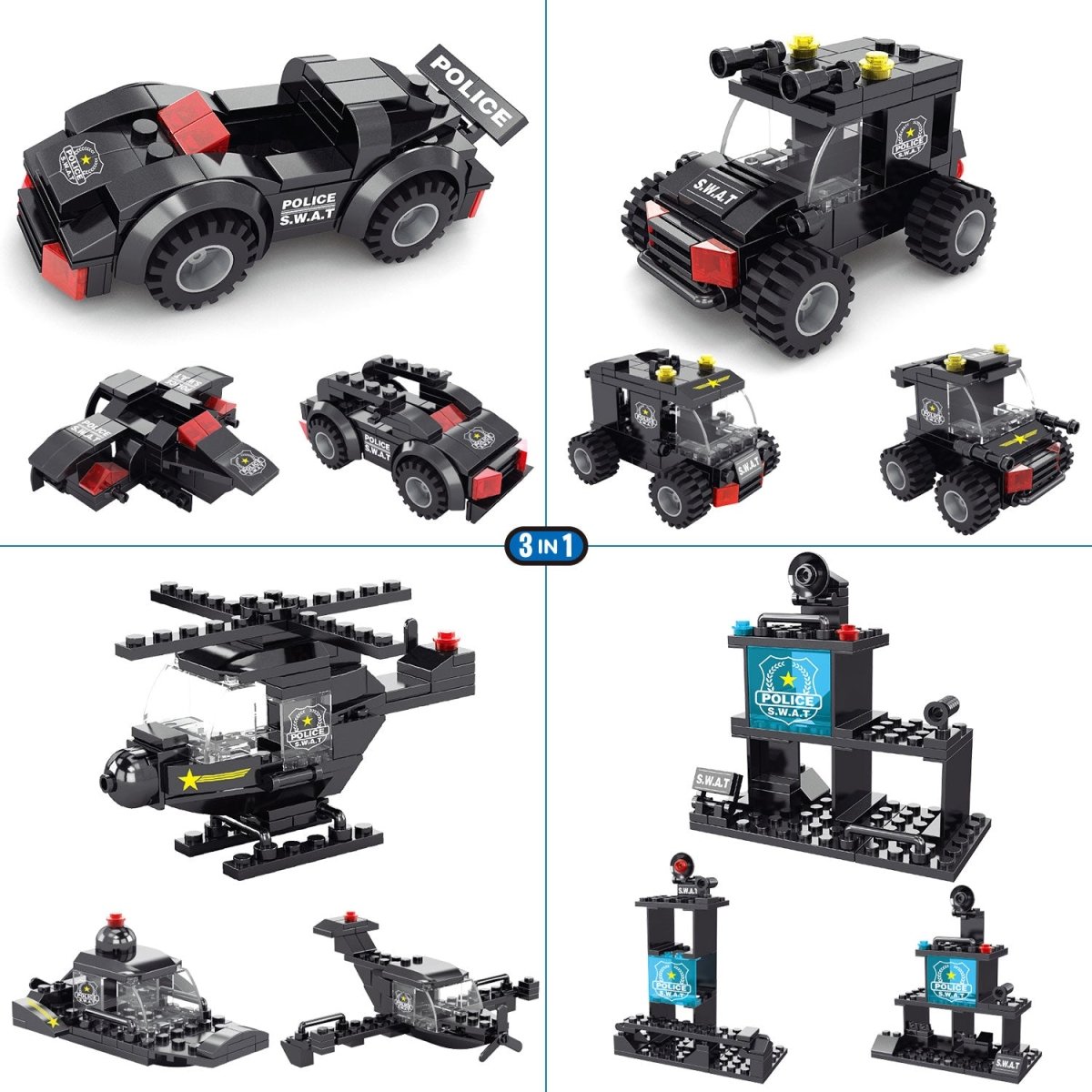 SWAT Police Building Blocks Set - PopFun