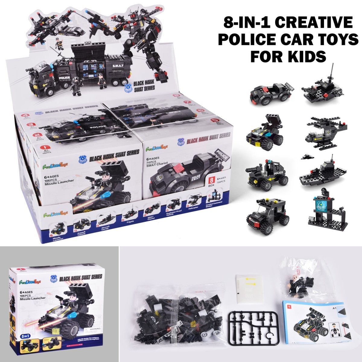 SWAT Police Building Blocks Set - PopFun