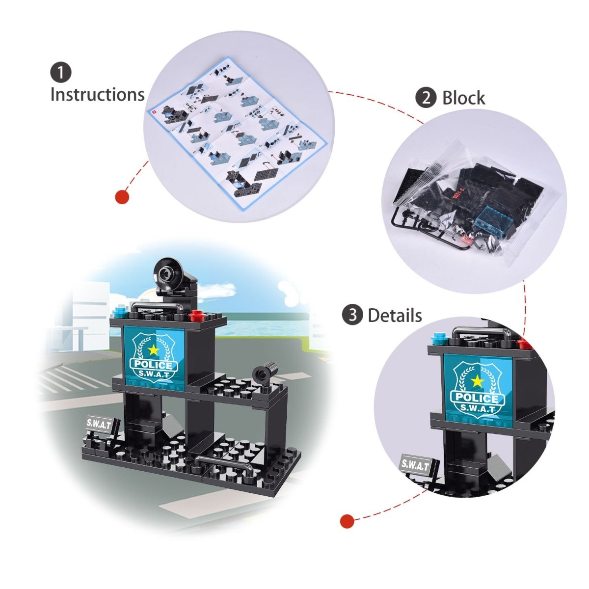 SWAT Police Building Blocks Set - PopFun
