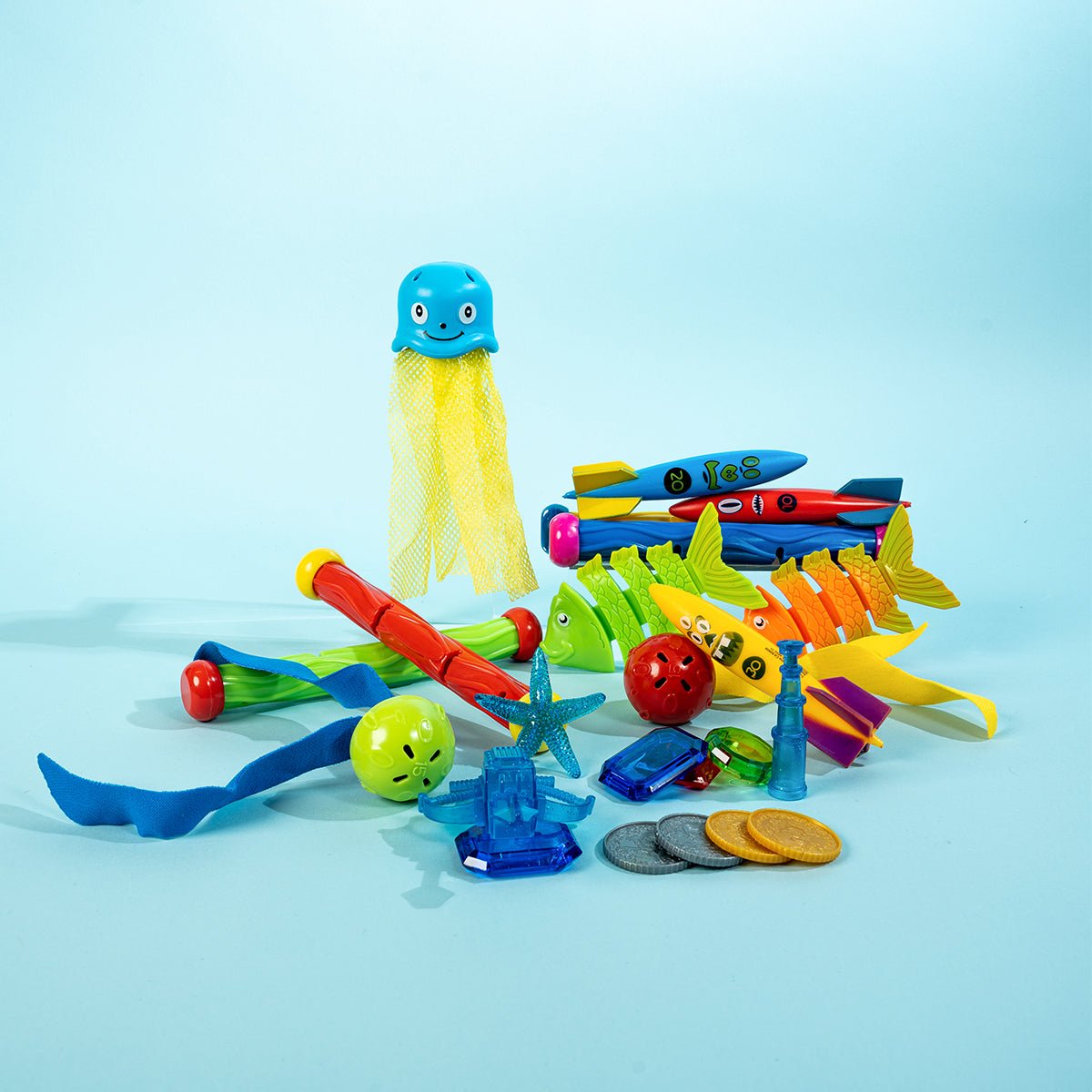 Swimming Diving Pool Set for Kids 34 Pcs - PopFun