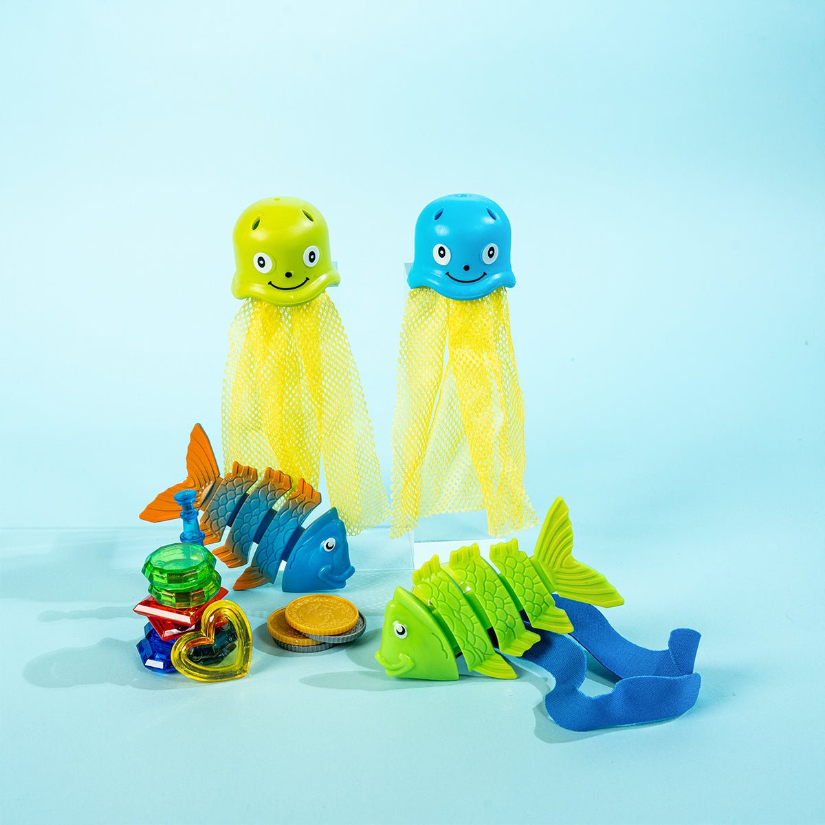 24-Piece Diving Toys Set - Pool Games With Rings, Torpedoes, Gems ...