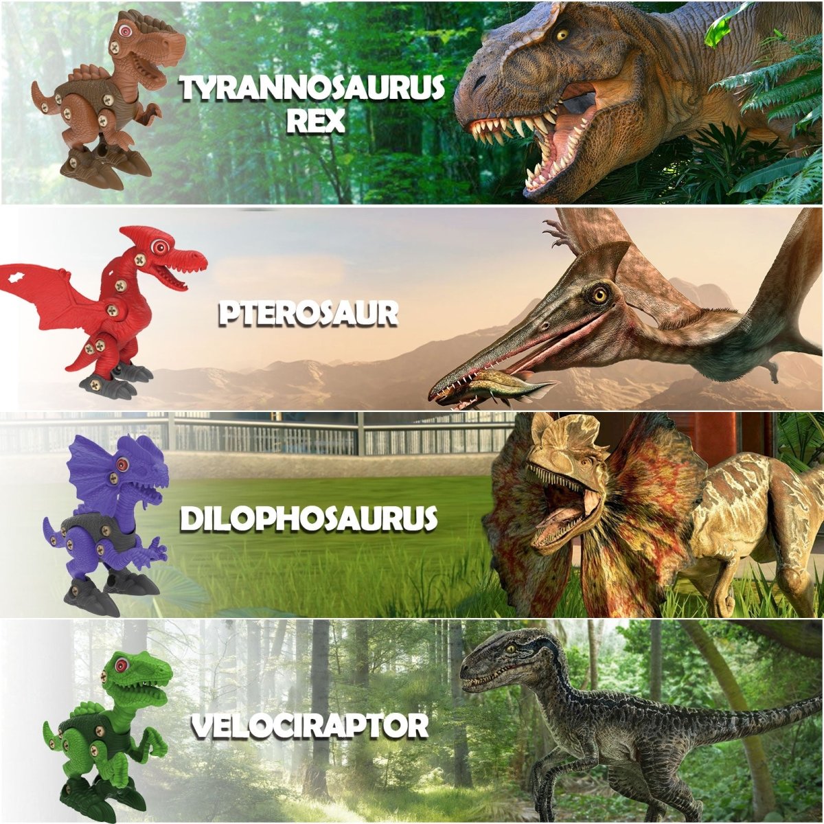 Take-Apart Dinosaur Toys for Kids - PopFun