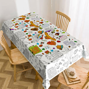 Thanksgiving Coloring Tablecloth - PopFun