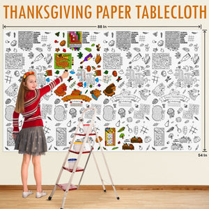 Thanksgiving Coloring Tablecloth - PopFun