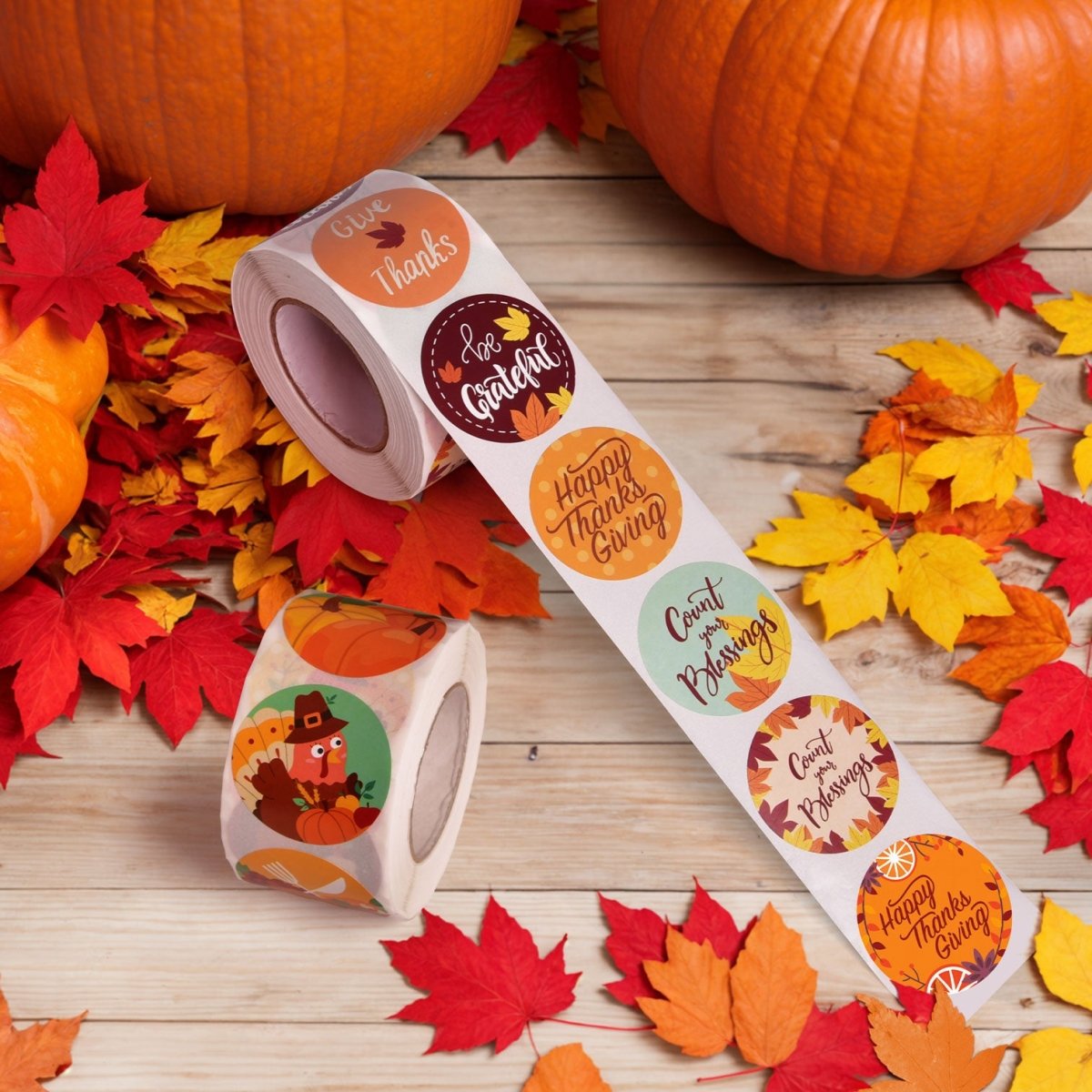 Thanksgiving Sticker Roll Collection 1000 Pcs - PopFun
