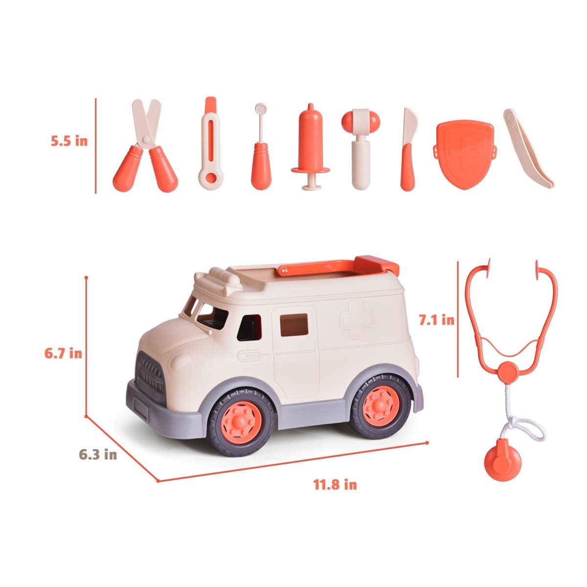 Toy Ambulance Pretend Play Doctor Kit - PopFun