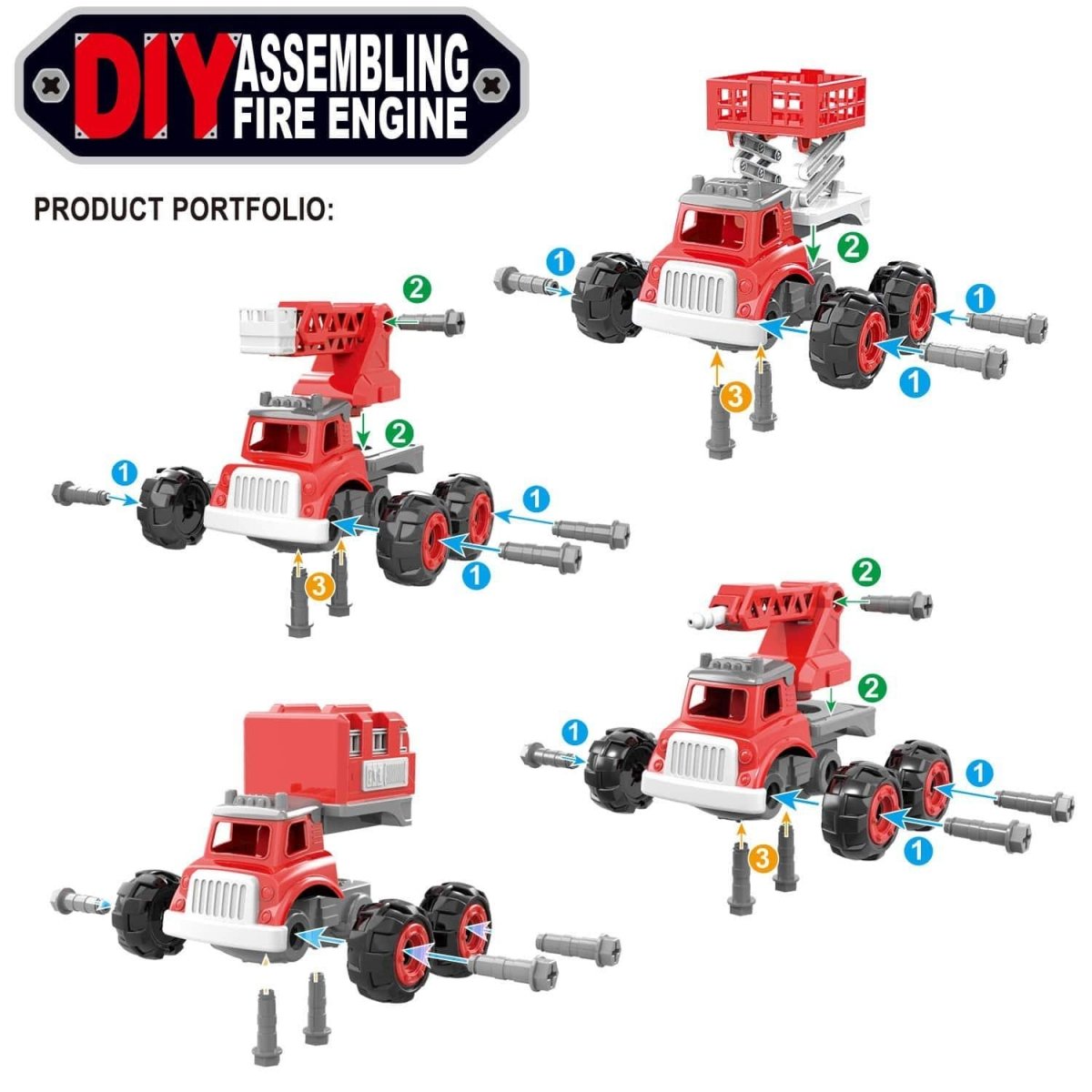 Transforming Fire Truck Set - PopFun