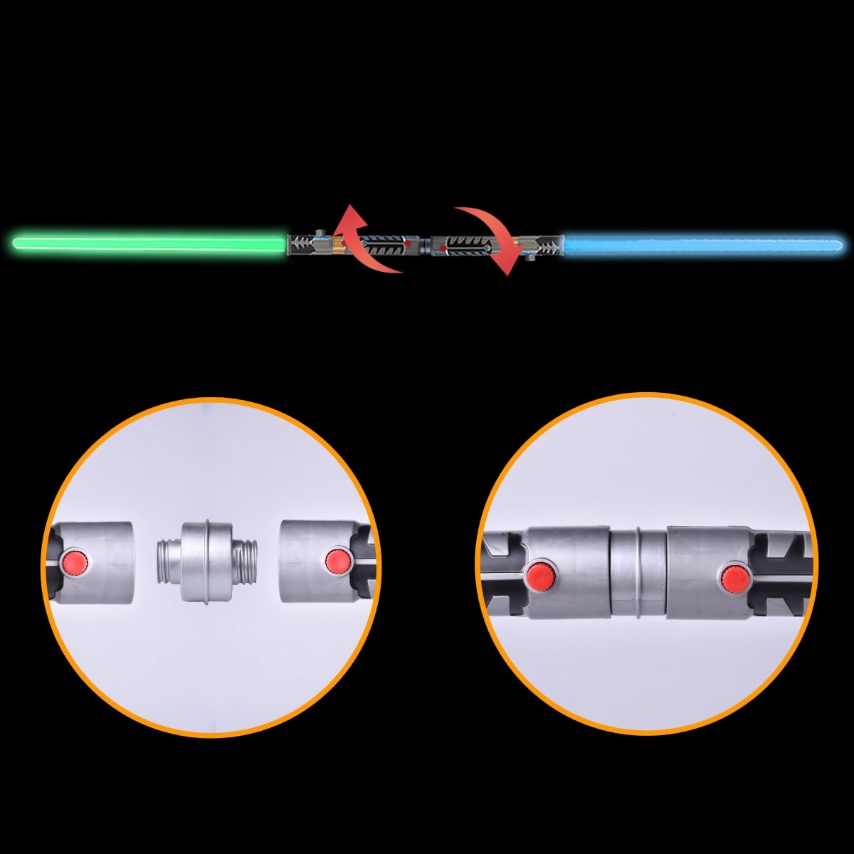 Two in One LED Light Up Laser Sword Toys - PopFun