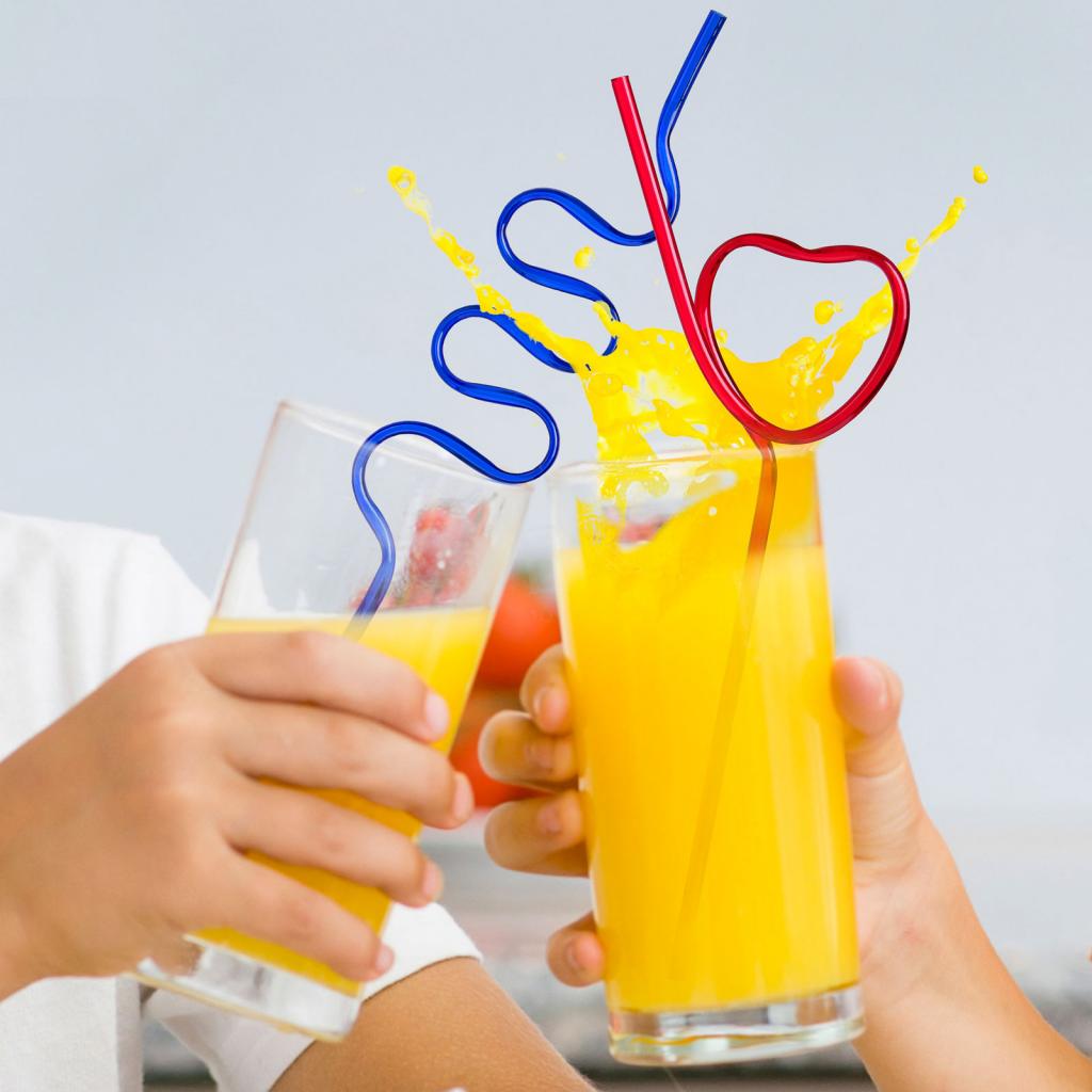 Valentines Day Cards for kids with Crazy Straws - 32 pcs - PopFun