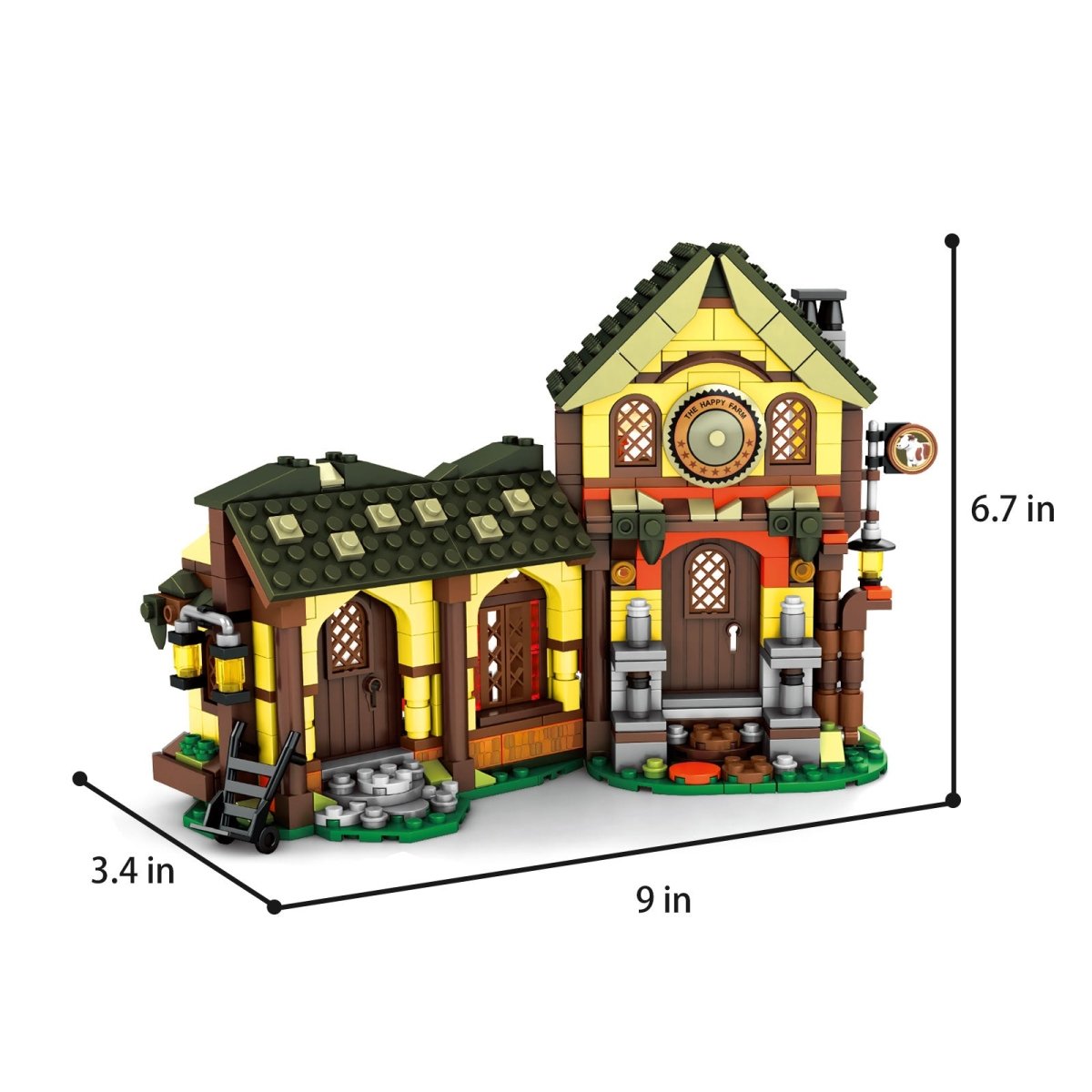 Village Houses Building Bricks Set - PopFun