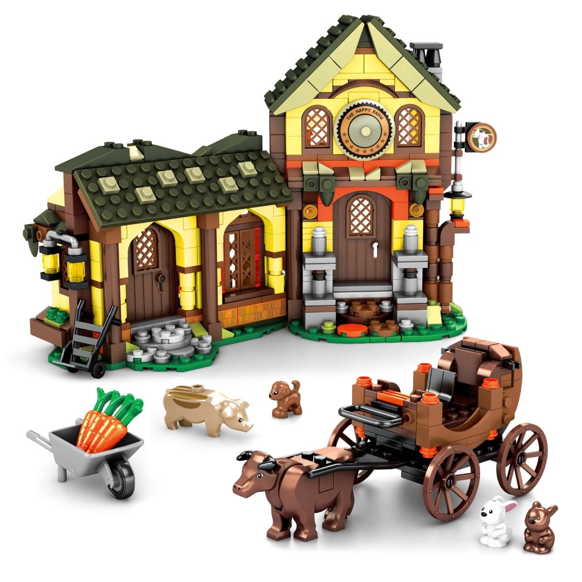 Village Houses Building Bricks Set - PopFun