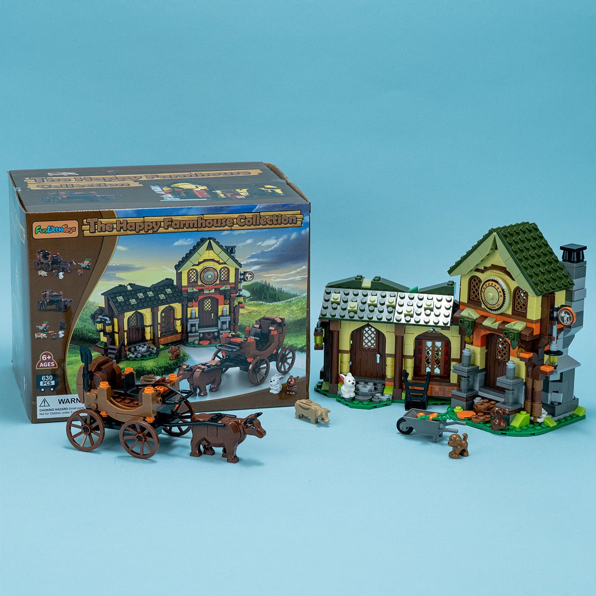 Village Houses Building Bricks Set - PopFun