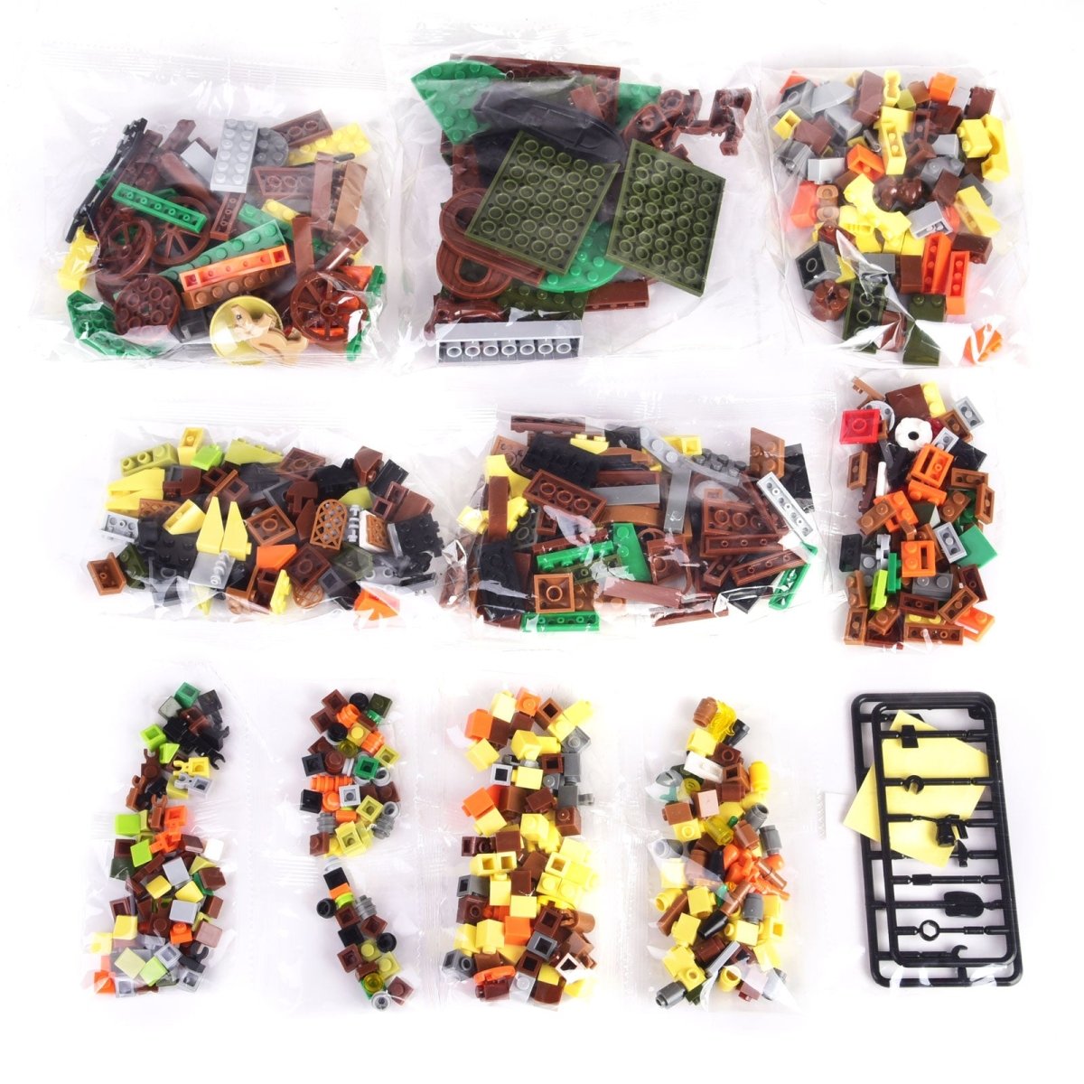 Village Houses Building Bricks Set - PopFun