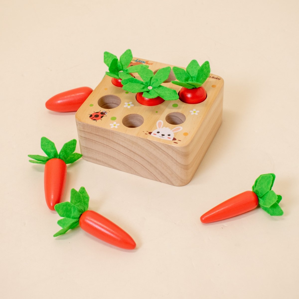 Wooden Carrot Toy Puzzle - PopFun