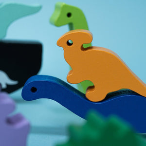Wooden Dinosaurs Stacking Toy for Toddlers - PopFun