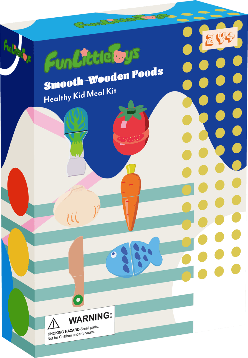 Wooden Pretend Play Food Cutting Set - PopFun