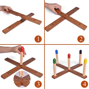 Wooden Ring Toss Set - PopFun