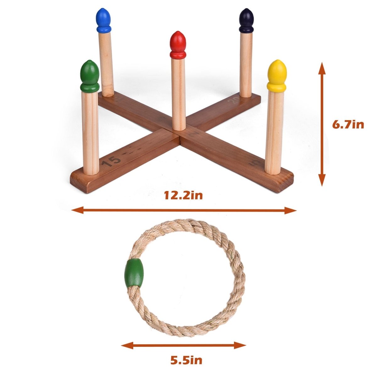 Wooden Ring Toss Set - PopFun