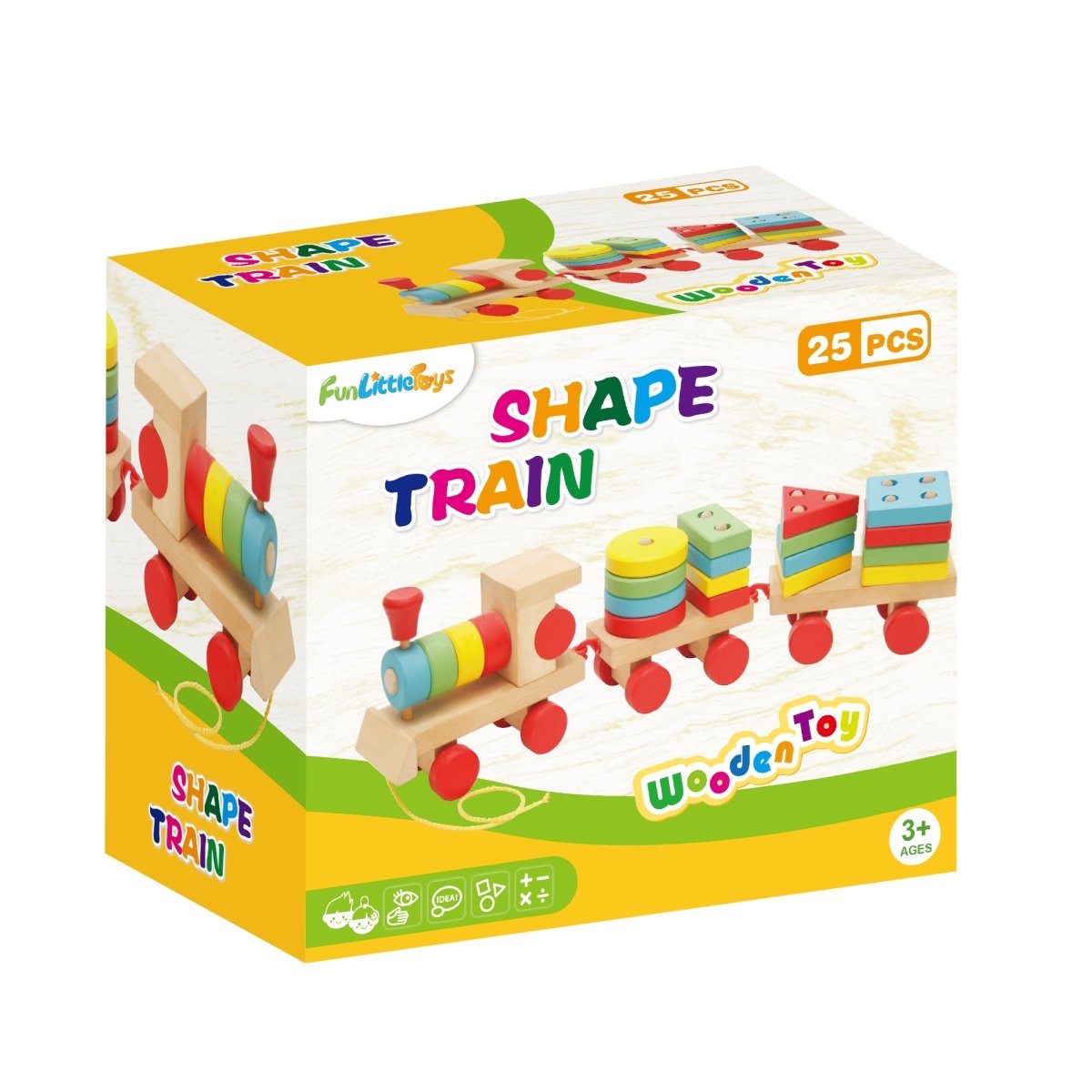 Wooden Stacking Train for Toddlers - PopFun
