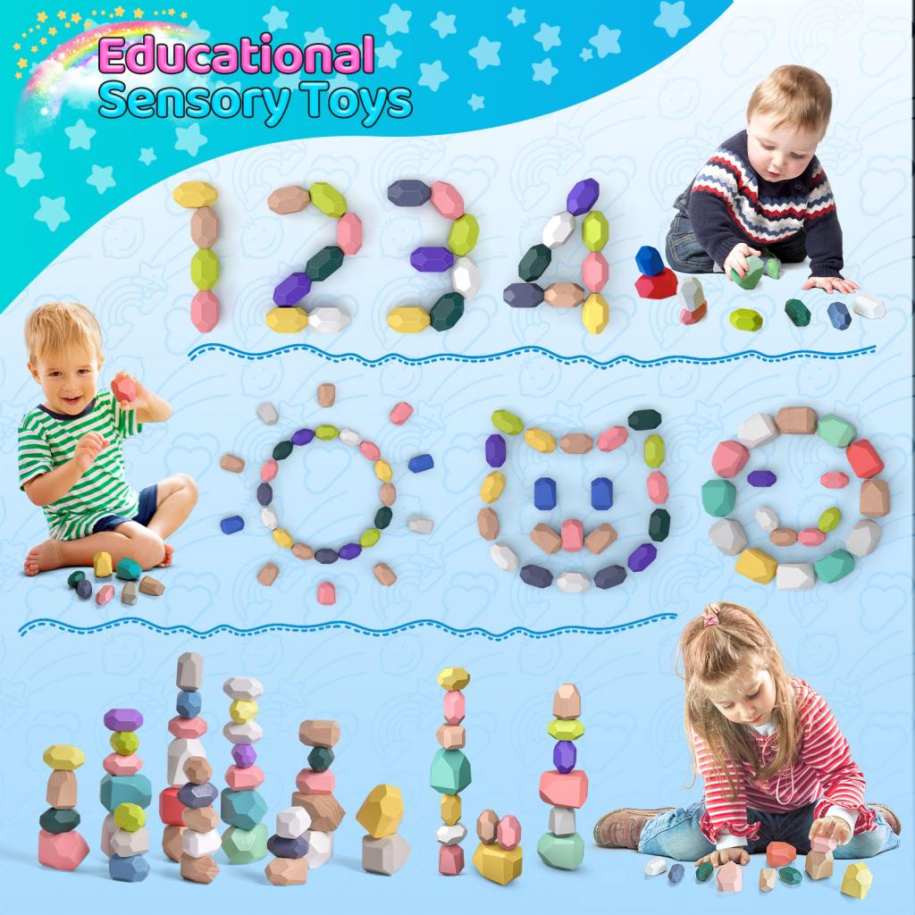 Wooden Stone Balancing Set | PopFun